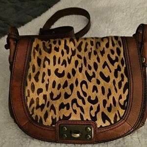 Fossil Brown Leather Crossbody Bag